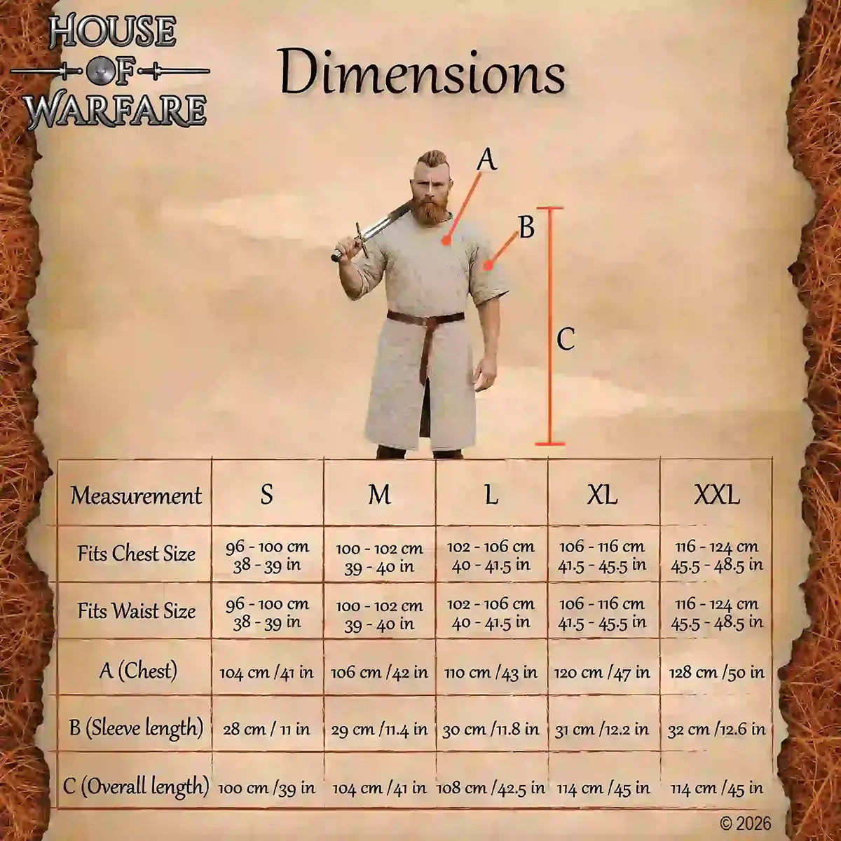 Gambesón medieval de media manga - imagen 3