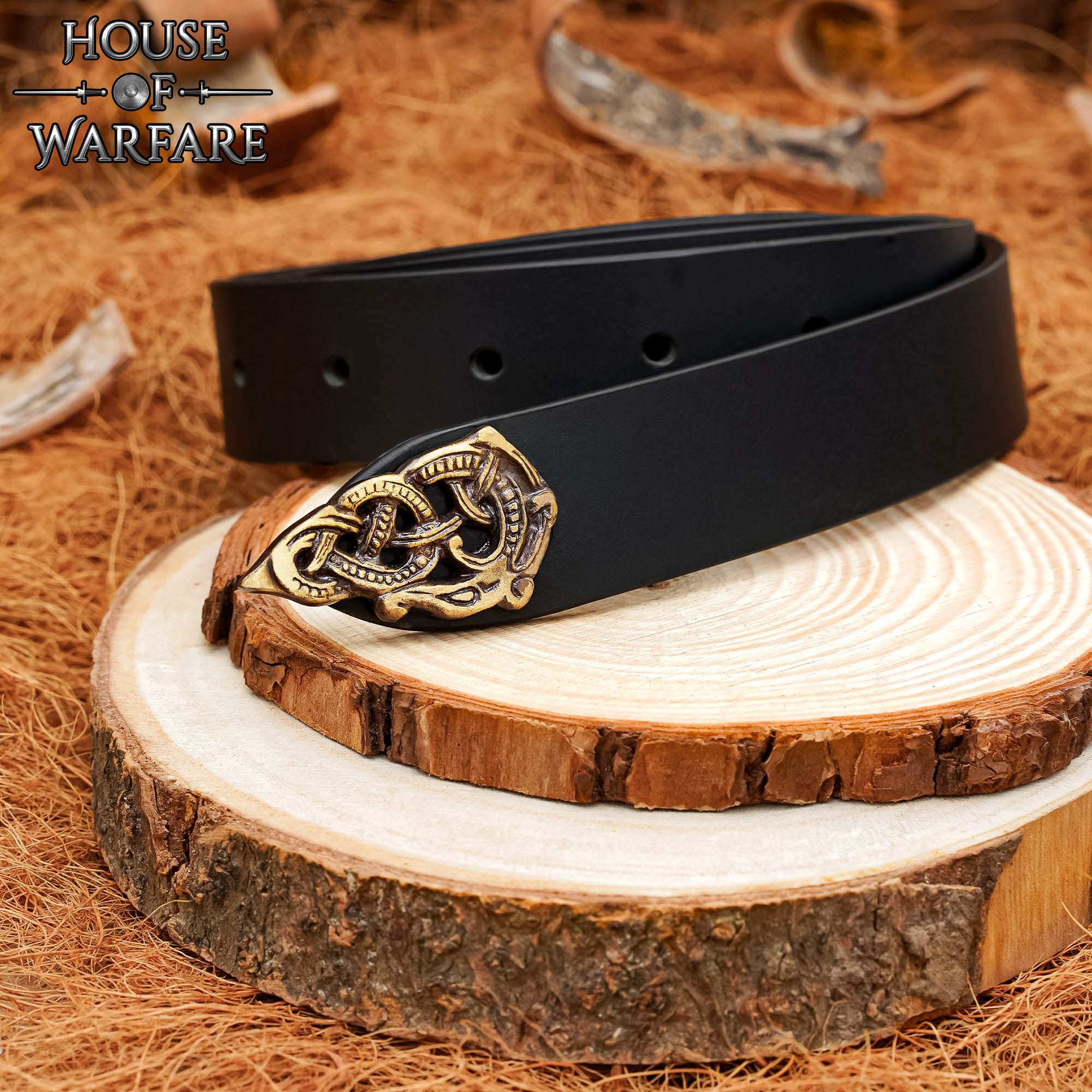 Imagen única de: Viking Haithabu Extremo de Cinturón de Latón Macizo Envejecido