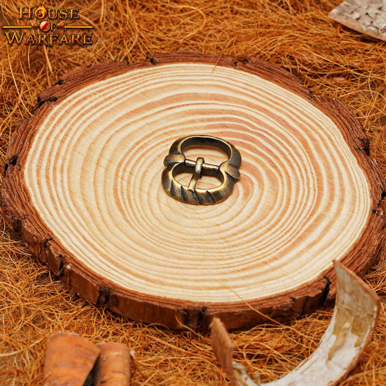 Hebilla pequeña de latón antiguo para cinturón - imagen 8