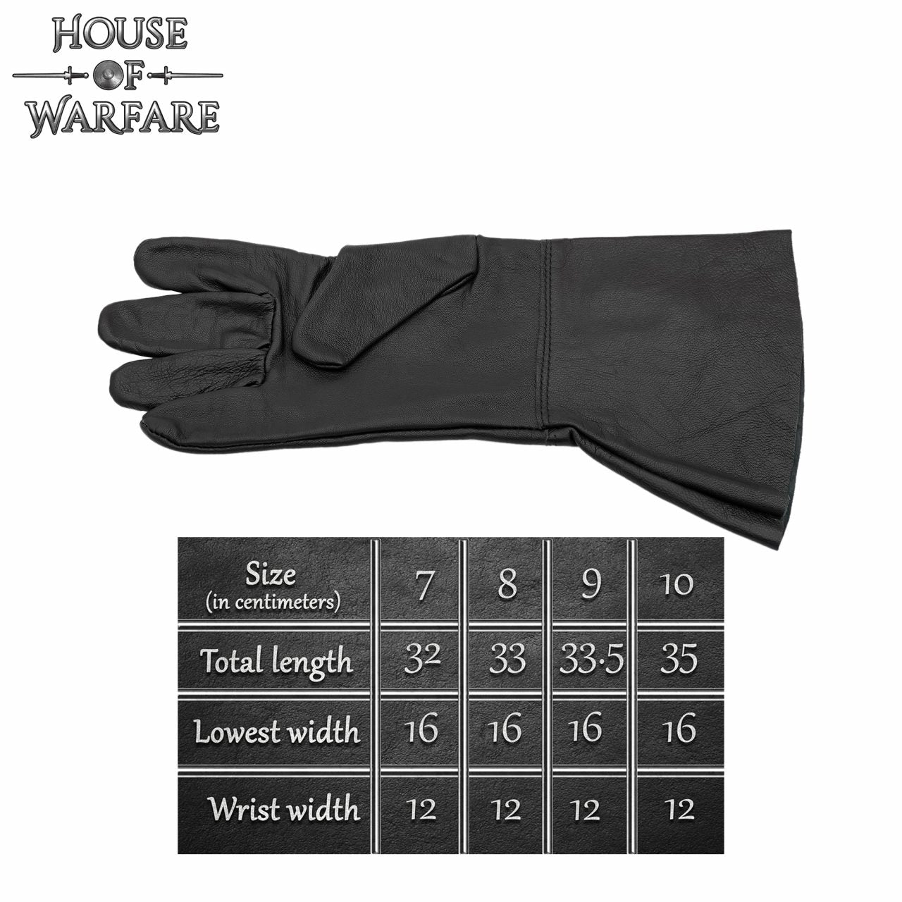 Guantes medievales de cuero con dedos completos para LARP y teatro - imagen 12