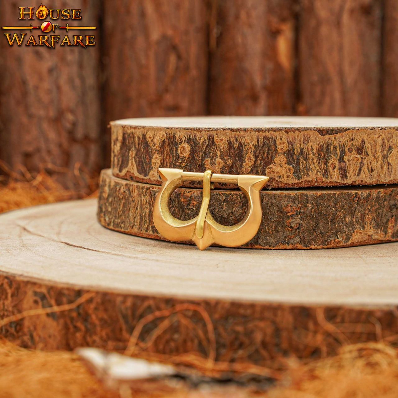 Hebilla medieval de latón macizo para cinturones y correas - imagen 10