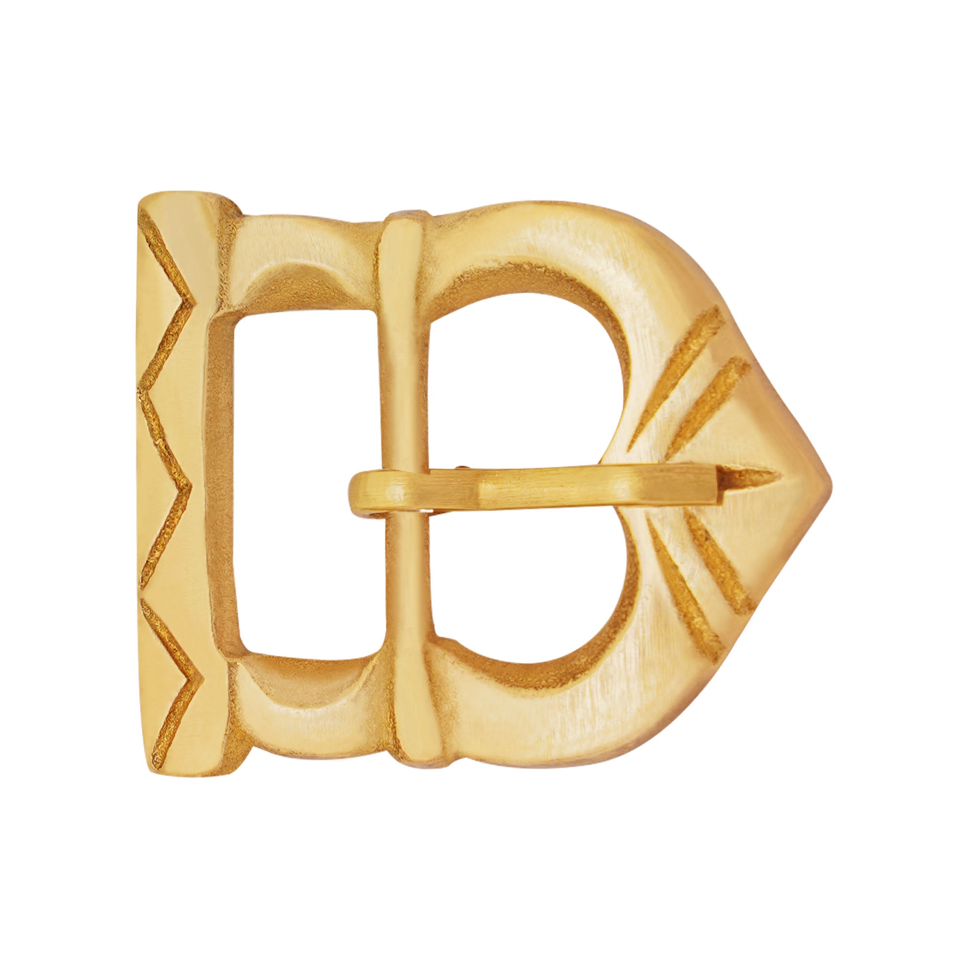 Imagen única de: Hebilla Medieval de Latón Macizo para Cinturón - Accesorio Histórico y de Vestuario Vikingo y Normando