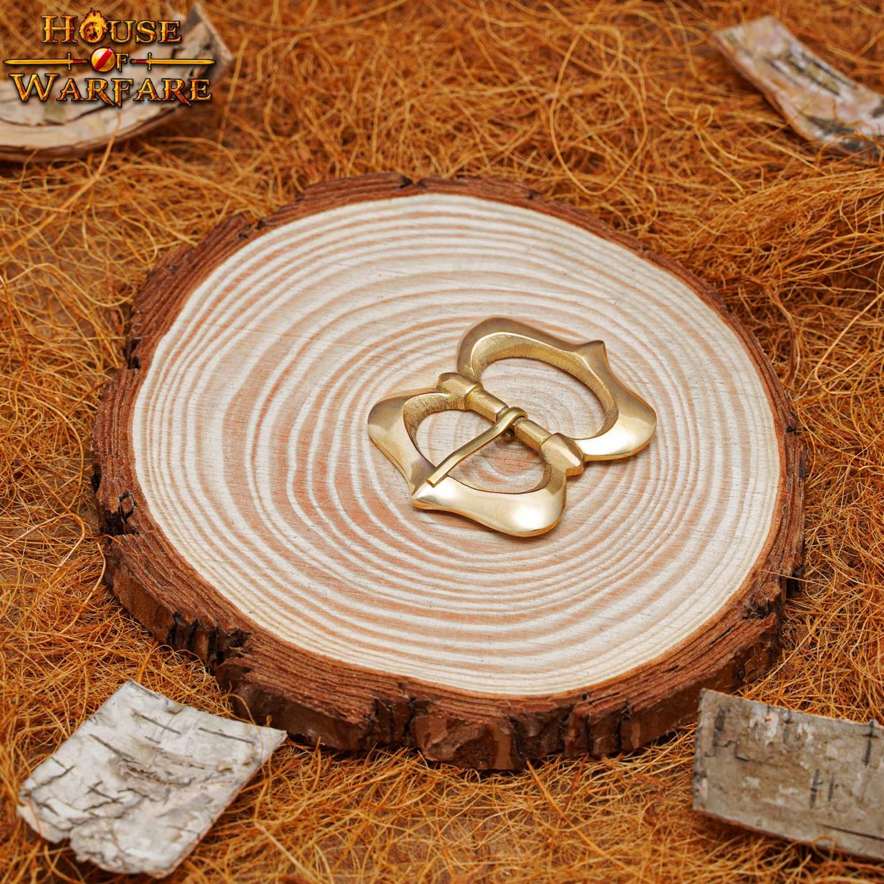 Hebilla tardomedieval de latón macizo para cinturones y correas - imagen 14