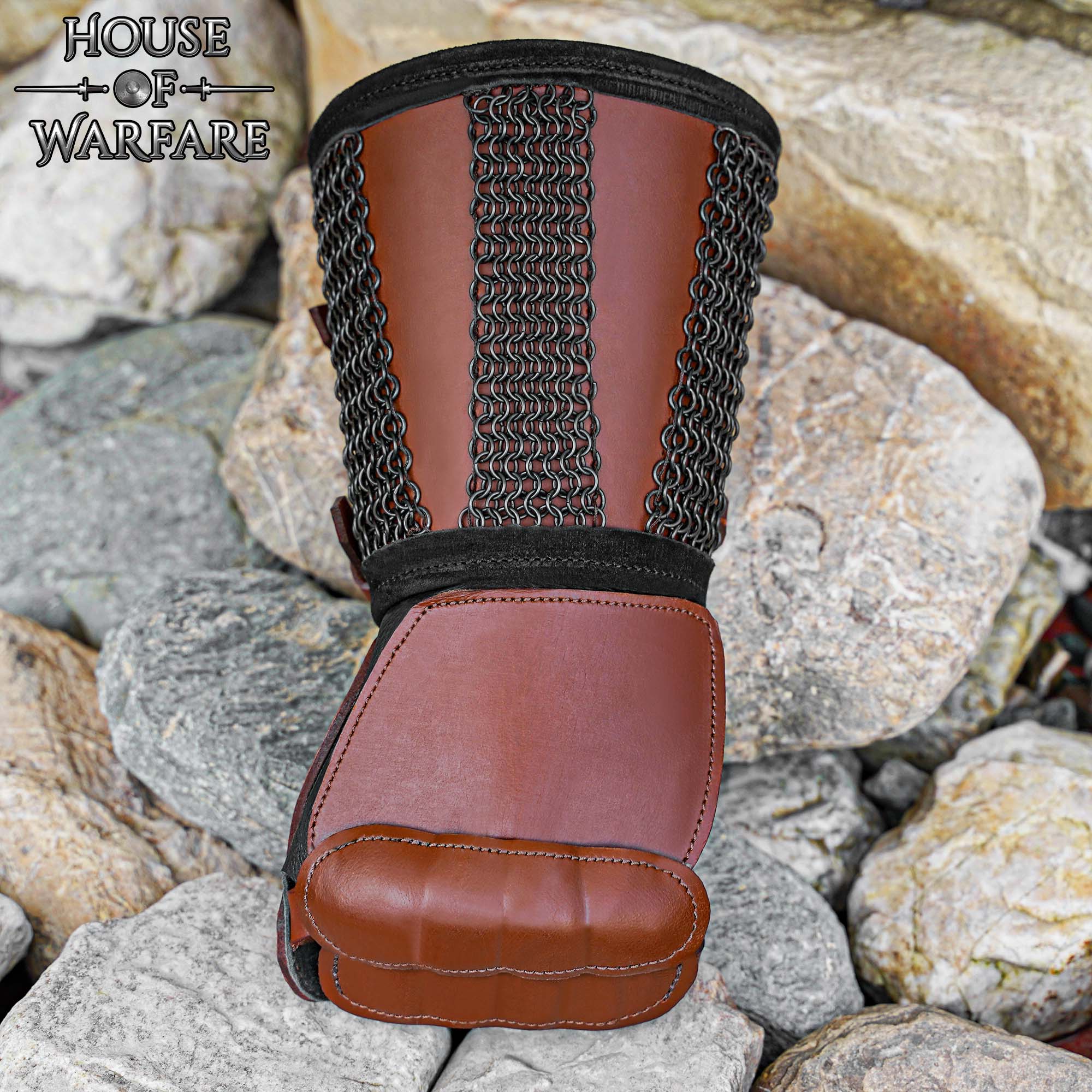 Guante de malla estilo bárbaro para una mano - Marrón - imagen 9