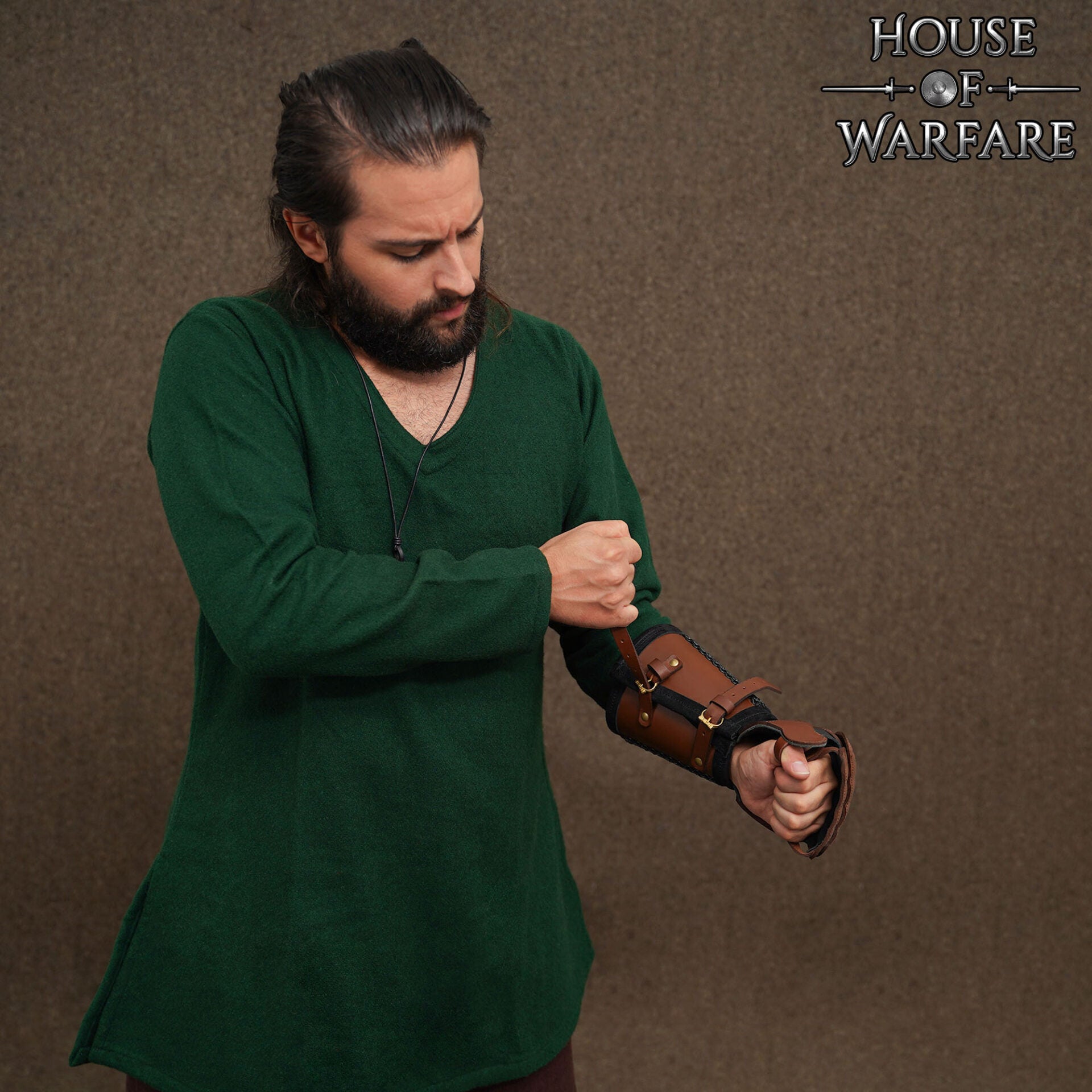 Guante de malla estilo bárbaro para una mano - Marrón - imagen 8