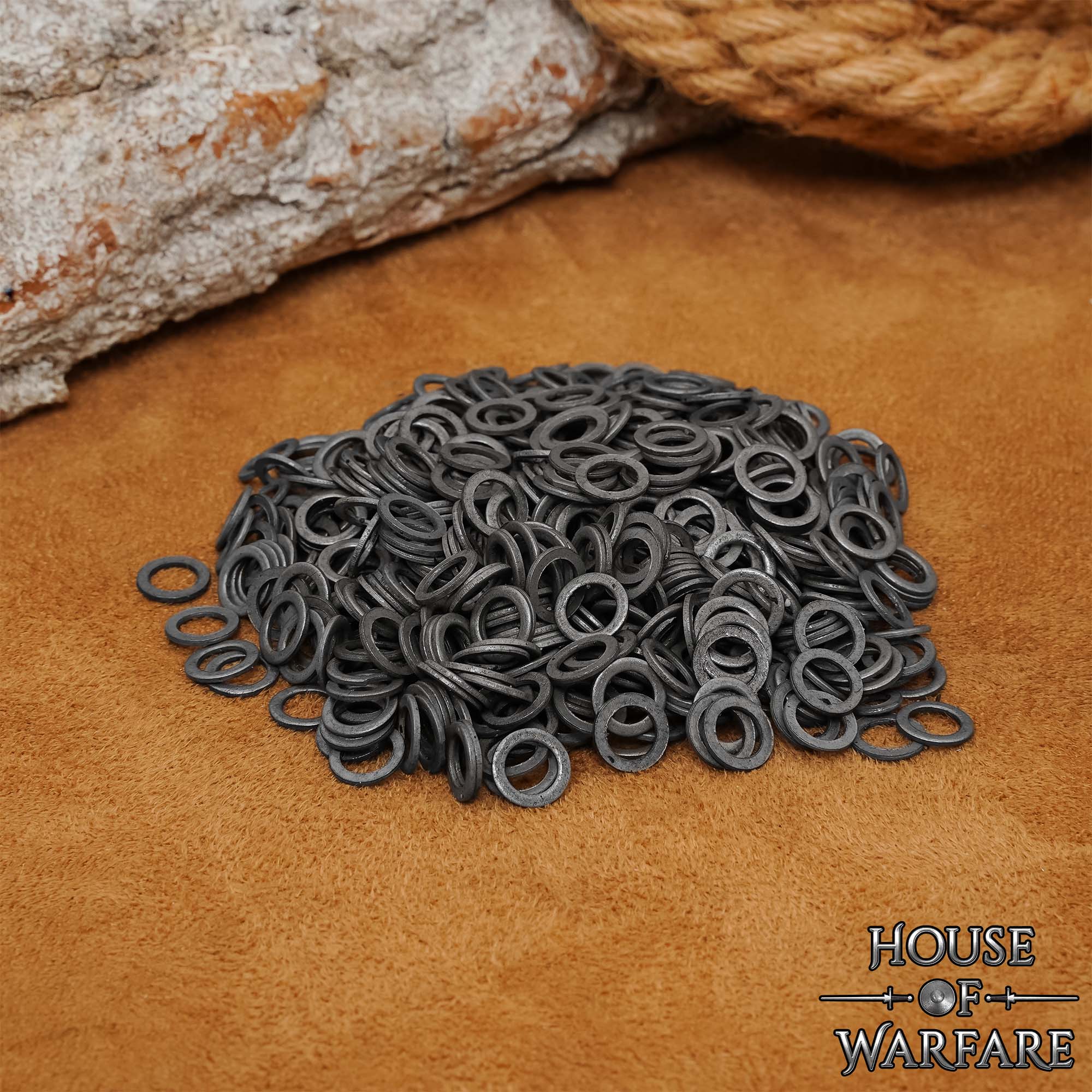 Imagen única de: Juego de Anillas Sueltas para Correo - Anillas Planas Macizas, Diámetro Interior de 6 Mm, Acero Calibre 18