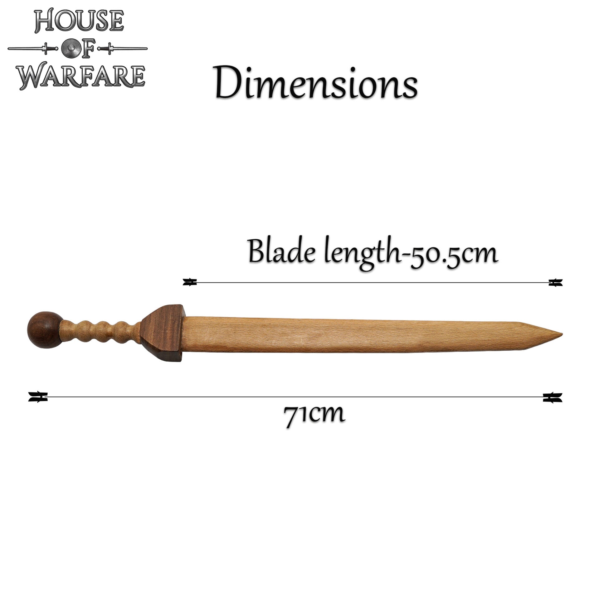 Espada gladius romana de madera artesanal - imagen 4