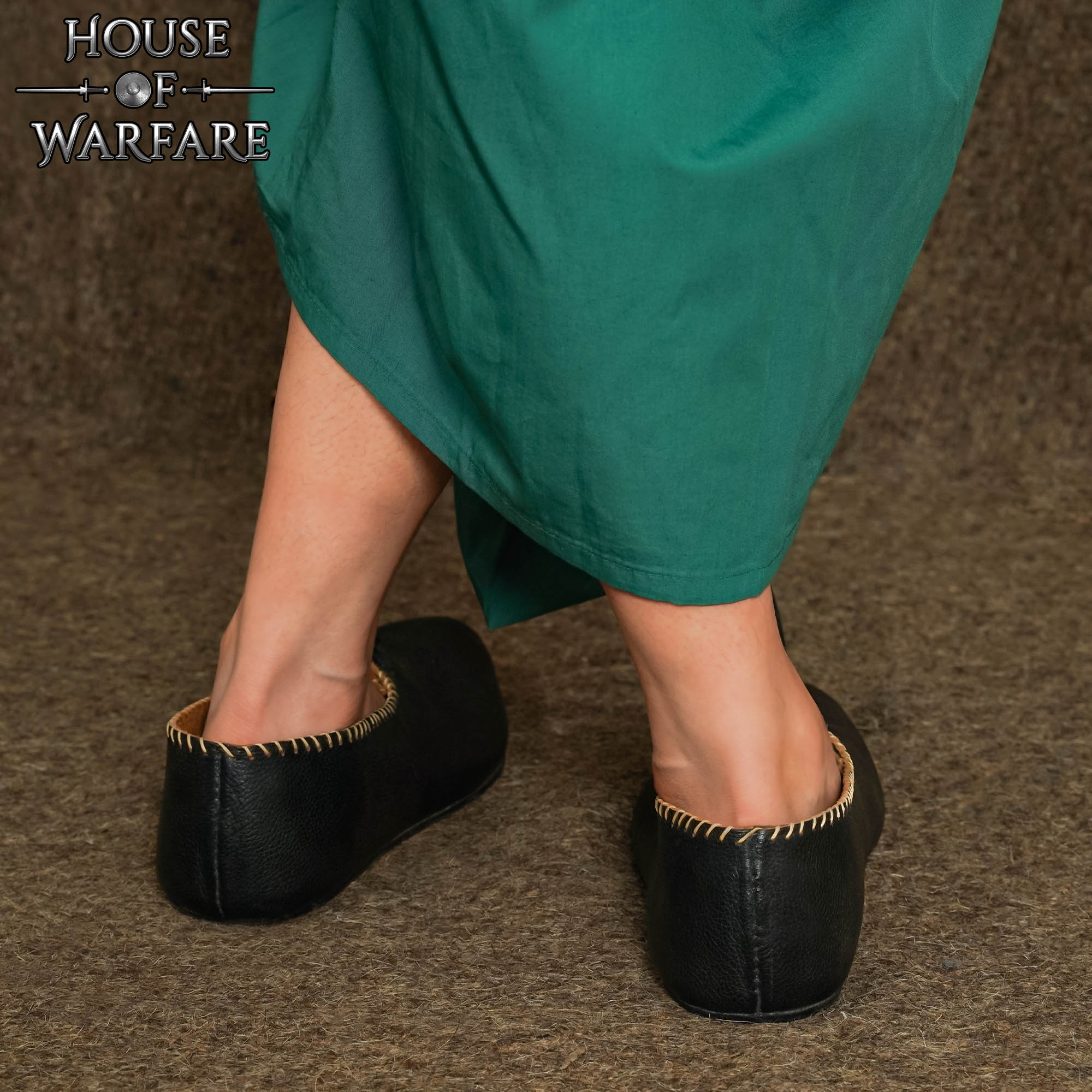 Zapatos campesinos medievales de cuero genuino - imagen 18