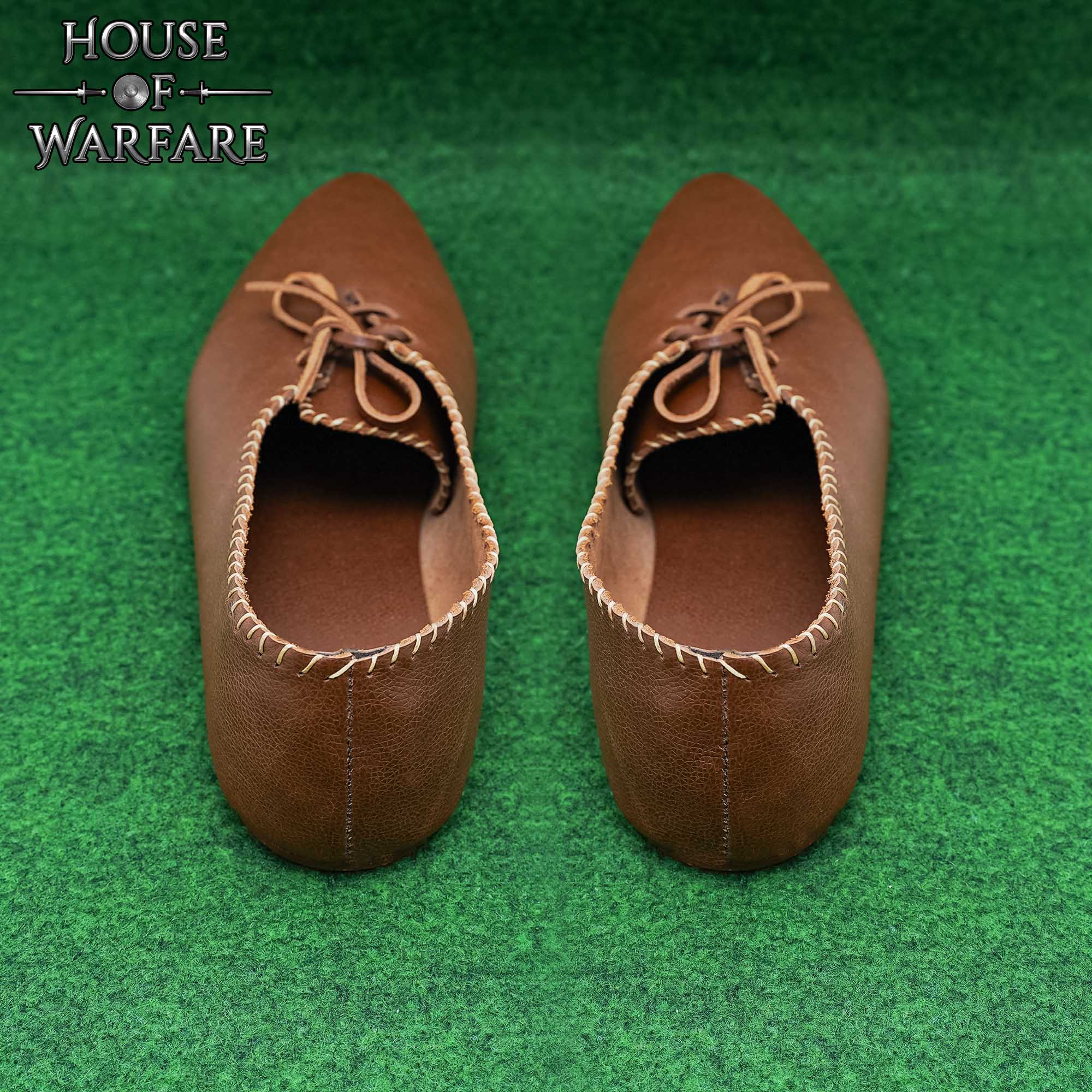 Zapatos campesinos medievales de cuero genuino - imagen 11