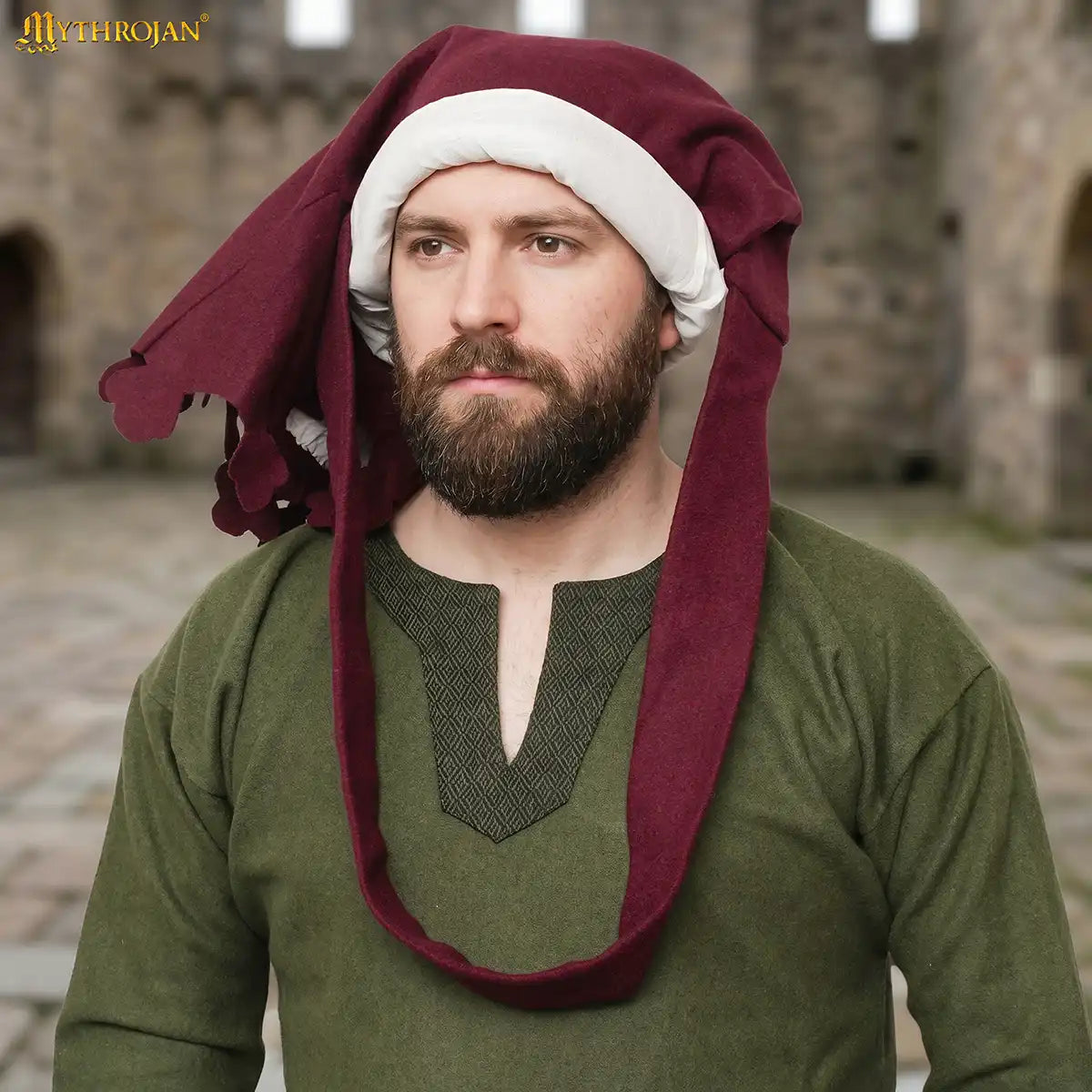 Capucha liripipe de lana - tardomedieval - imagen 4
