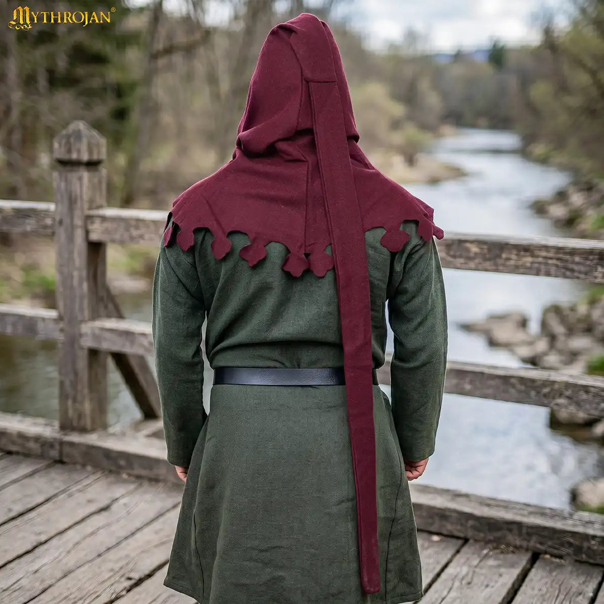Capucha liripipe de lana - tardomedieval - imagen 5