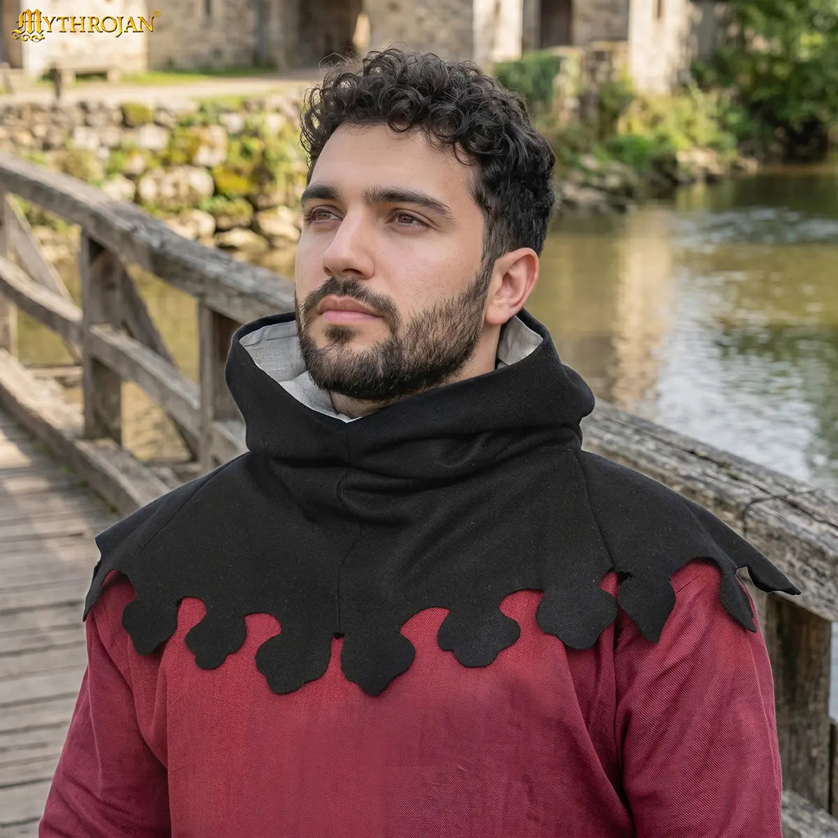 Capucha liripipe de lana - tardomedieval - imagen 15