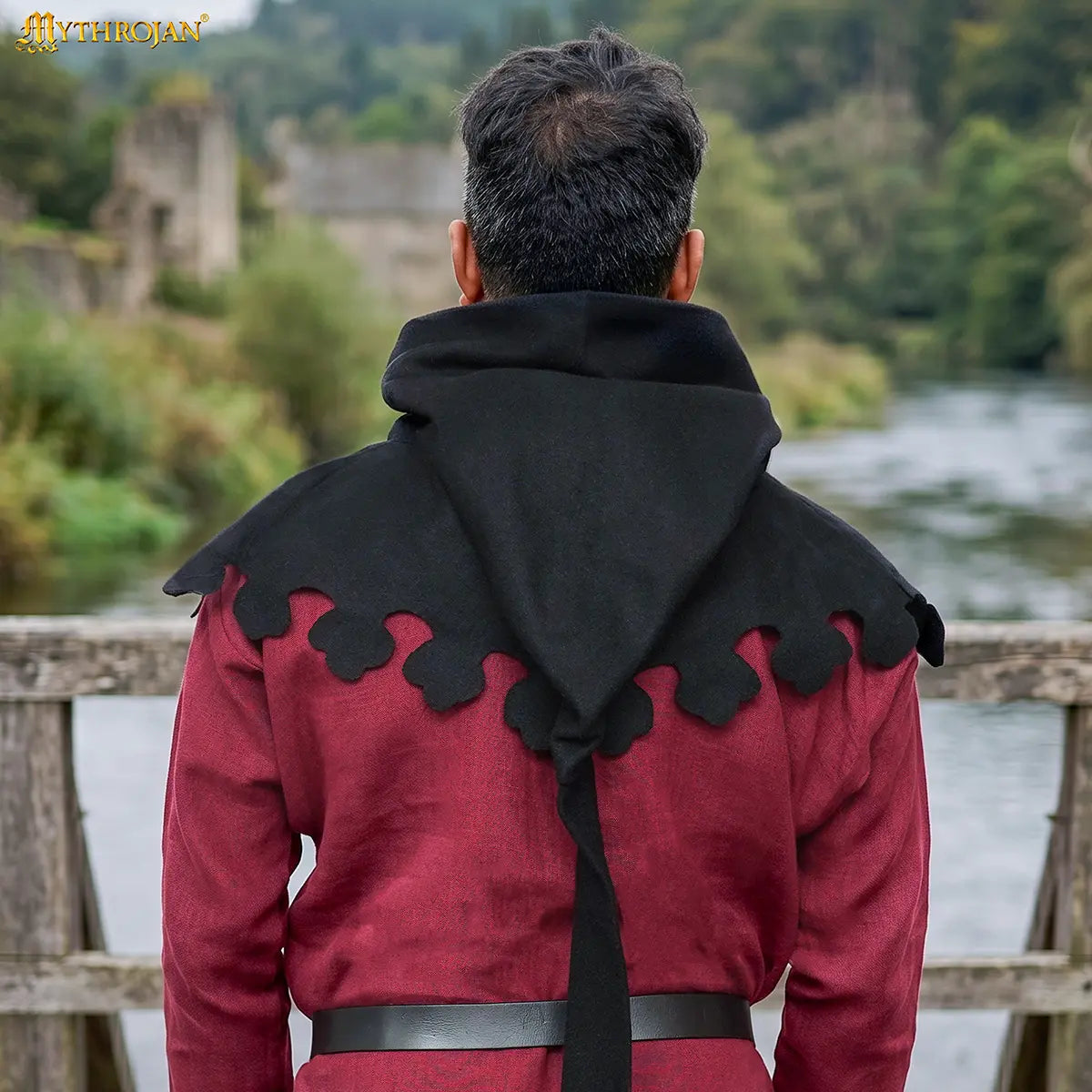 Capucha liripipe de lana - tardomedieval - imagen 16