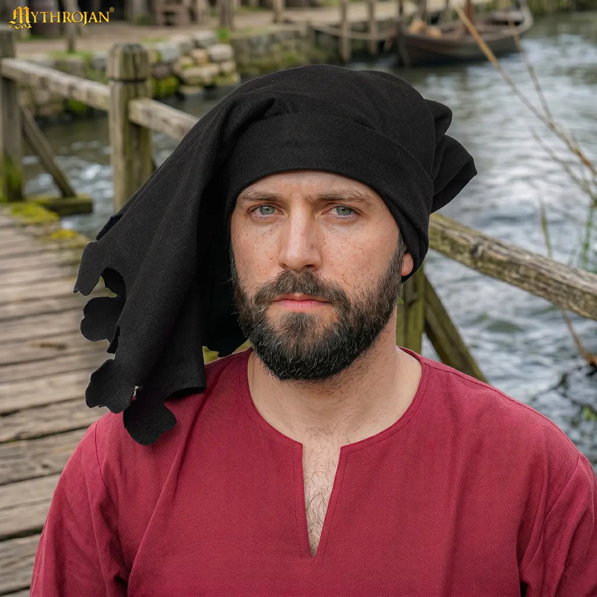 Capucha liripipe de lana - tardomedieval - imagen 19