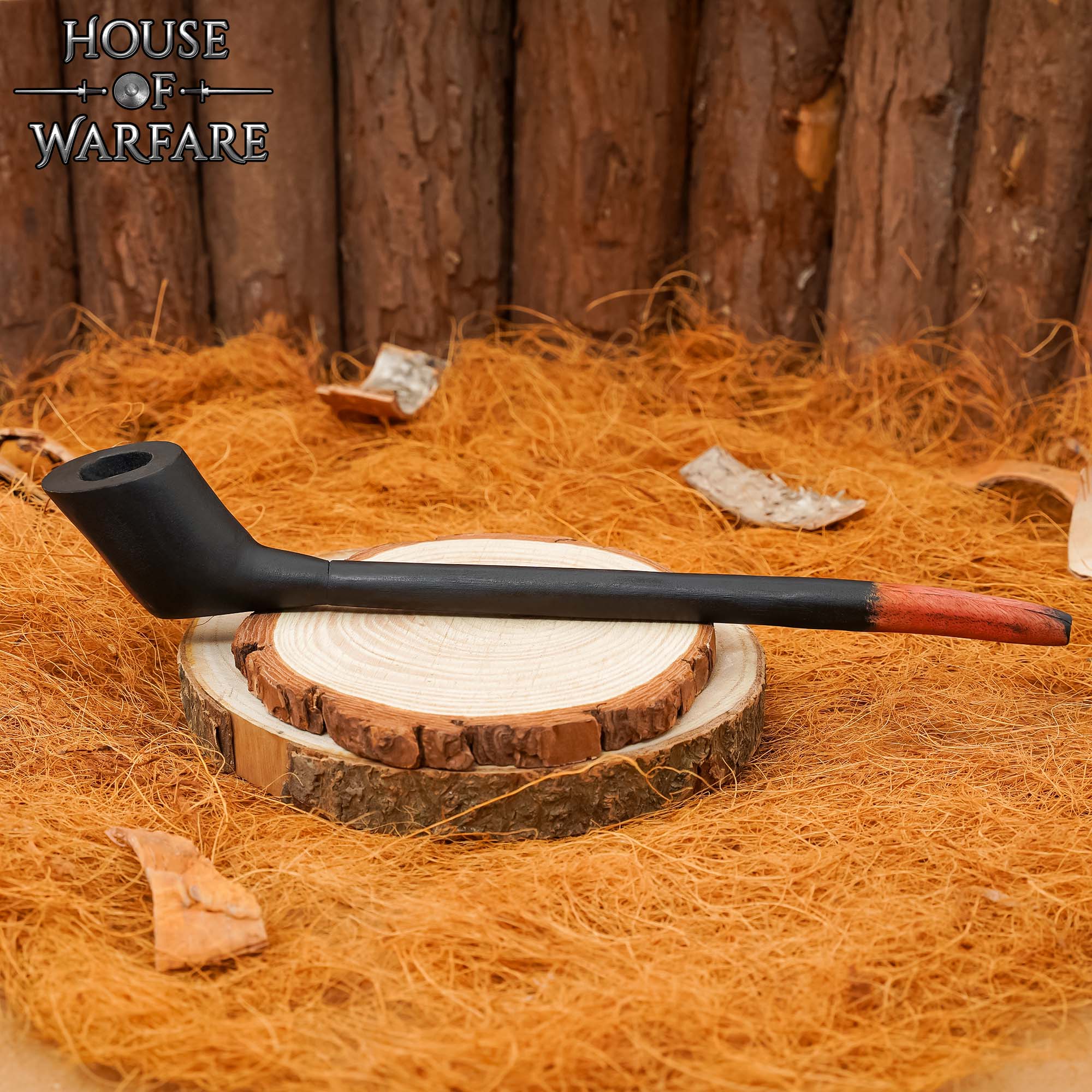 Pipa Churchwarden de madera de mango, caña larga - imagen 4