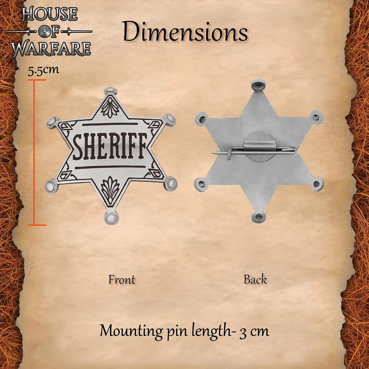 Placa de sheriff - Guerra Civil Americana - imagen 2