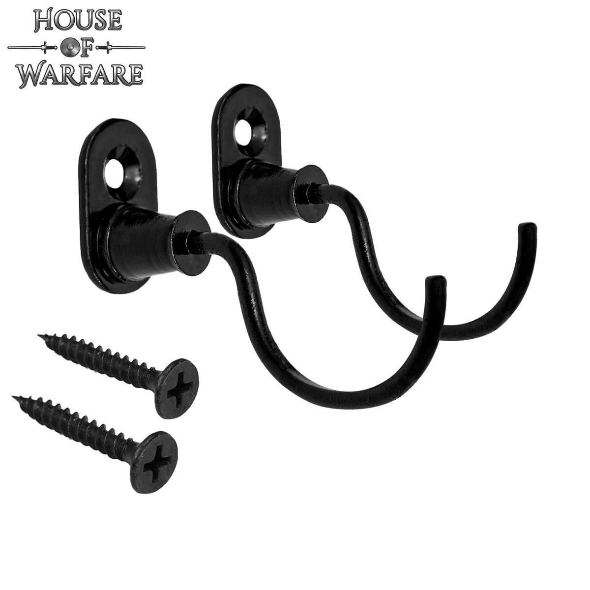 Imagen única de: Gancho de pared de hierro forjado a mano - Negro