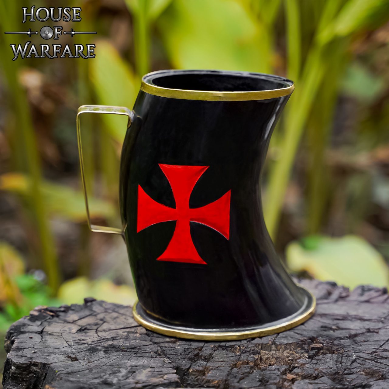 Jarra de cuerno medieval grande - Caballero Templario - imagen 5