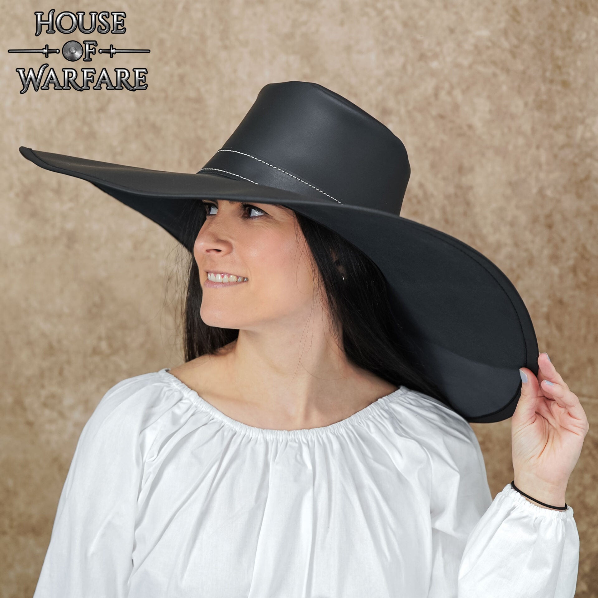 Sombrero Alatriste de cuero — Ala ancha para LARP, teatro y recreación - imagen 6
