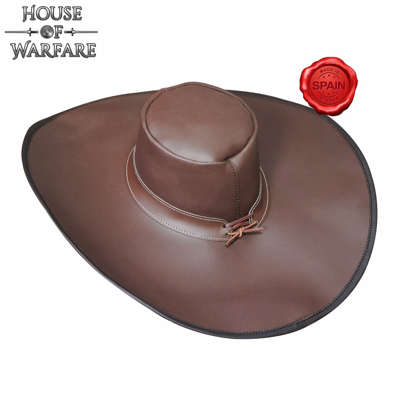 Sombrero Alatriste de cuero — Ala ancha para LARP, teatro y recreación - imagen 19