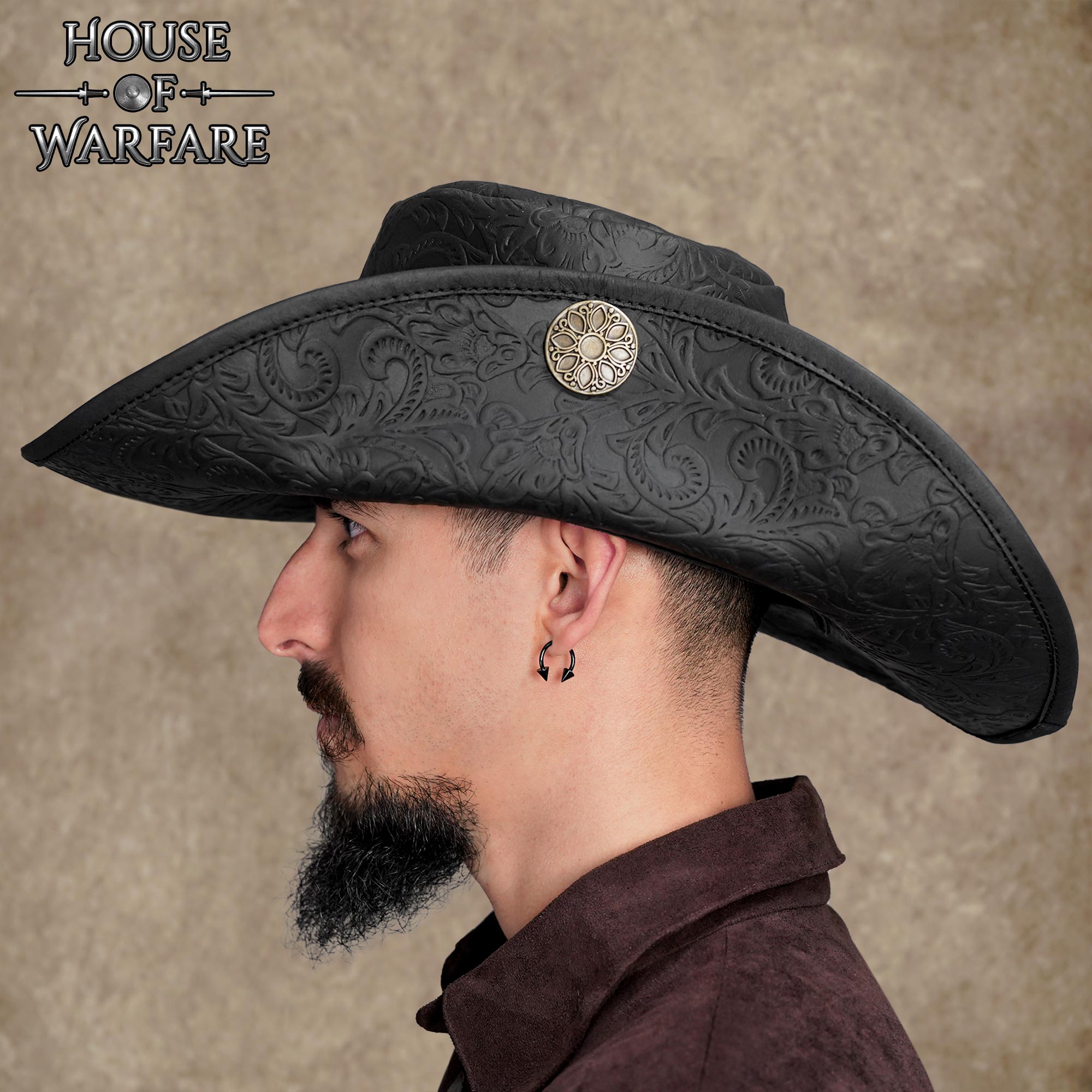 Sombrero pirata Flandes de cuero - imagen 14