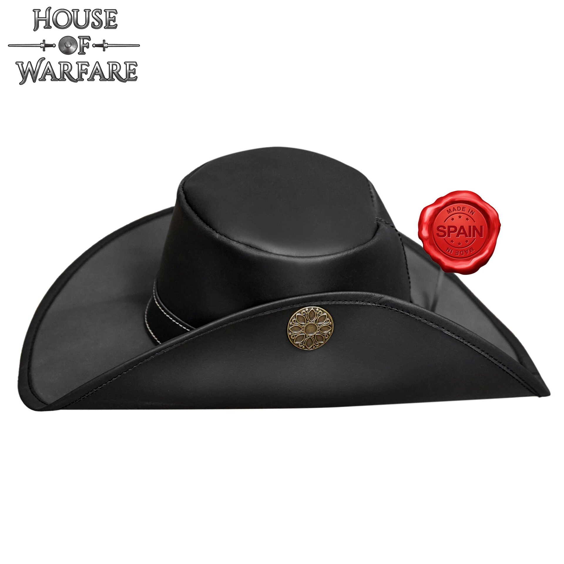 Sombrero pirata Flandes de cuero - imagen 7