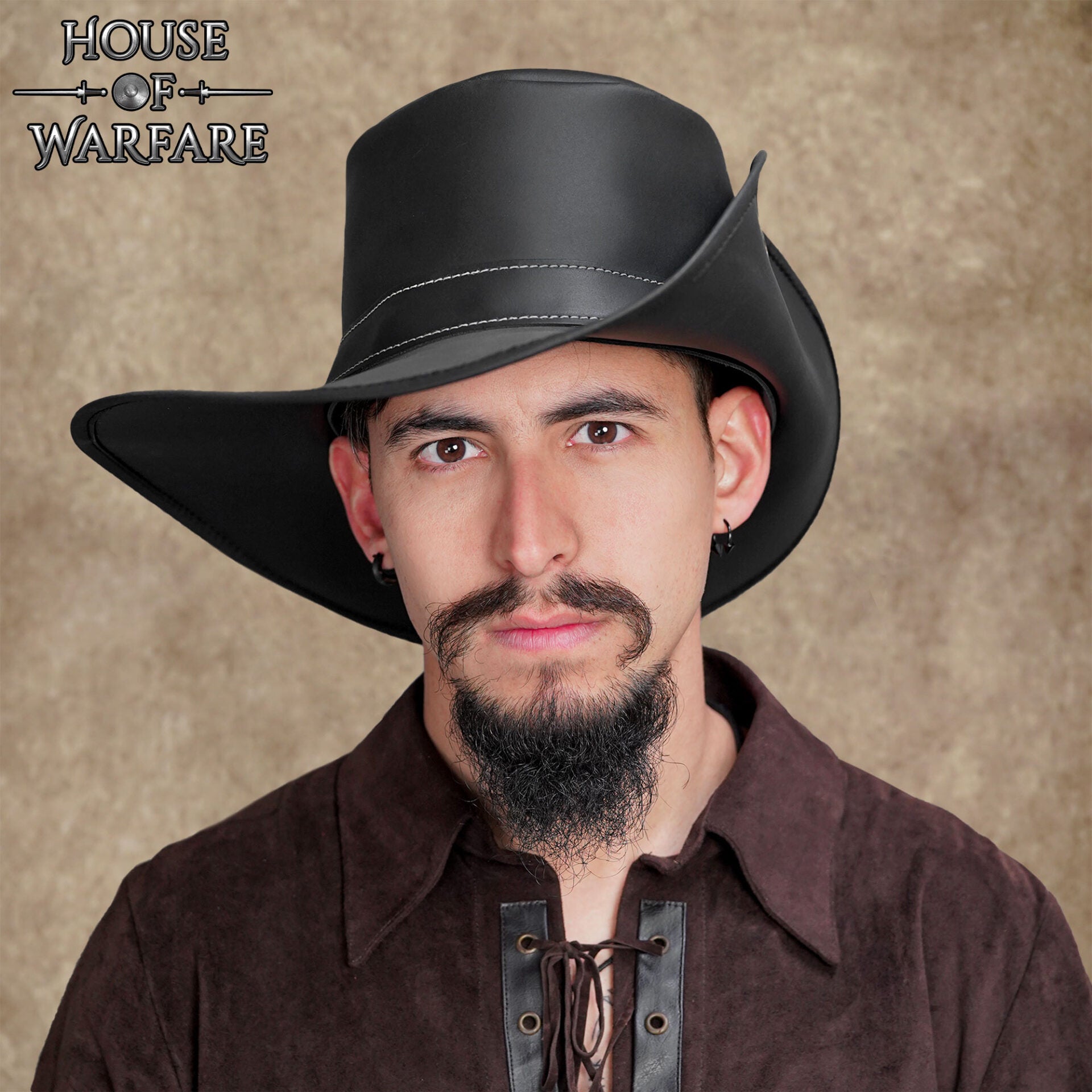 Sombrero pirata Flandes de cuero - imagen 3