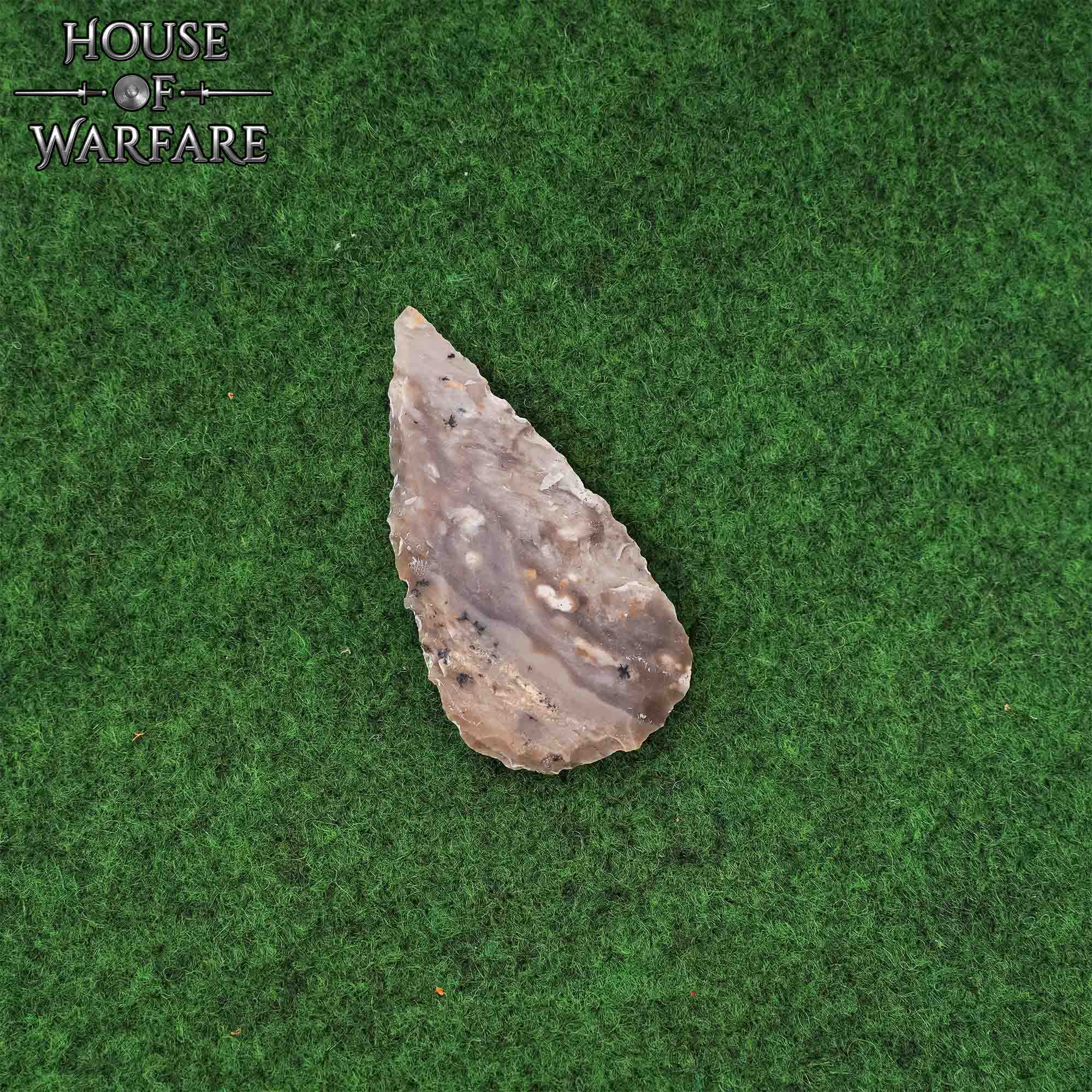 Punta de flecha foliar de pedernal, 7.6 cm - marrón oscuro - imagen 10