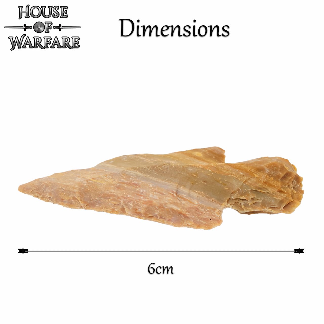 Punta de flecha de pedernal marrón con vástago, 6 cm - imagen 11