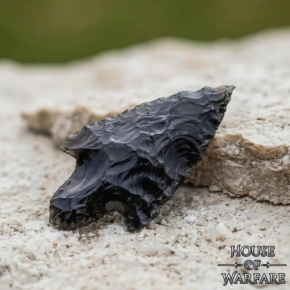 Punta de flecha prehistórica de obsidiana, 4,8 cm - imagen 5