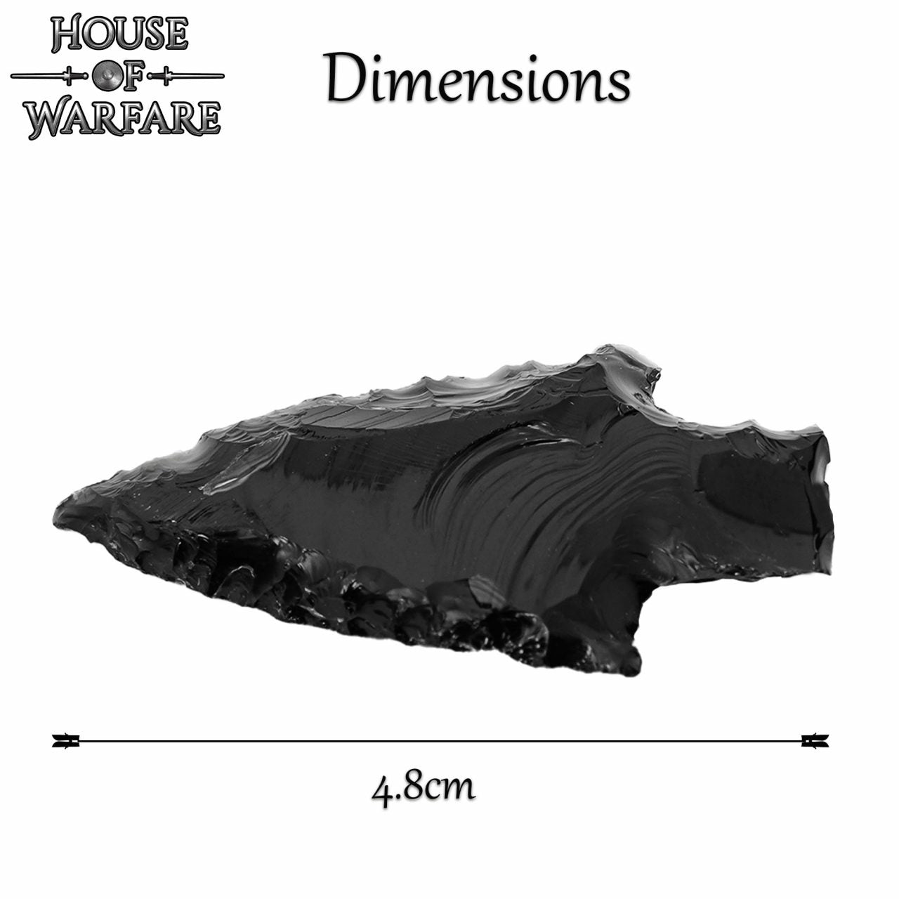 Punta de flecha prehistórica de obsidiana, 4,8 cm - imagen 10