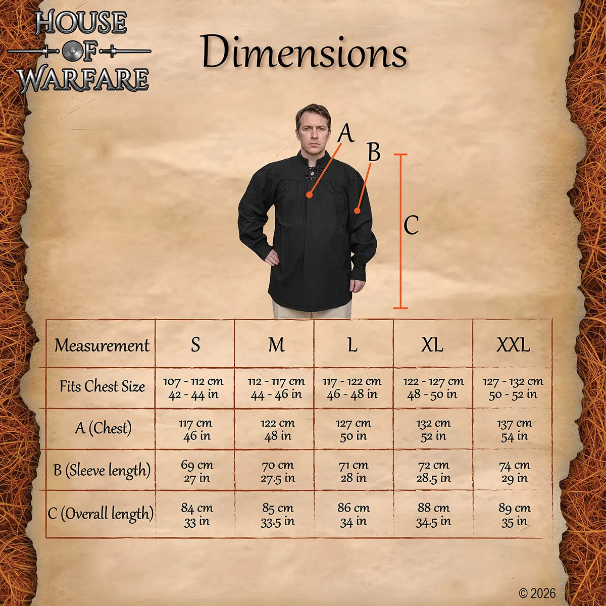 Camisa pirata de fantasía medieval - imagen 4