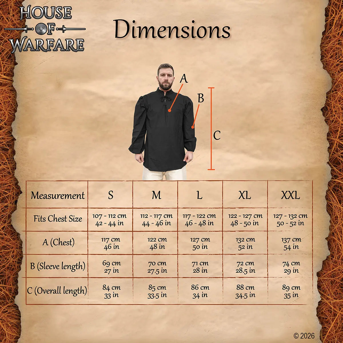 Camisa de algodón estilo medieval - imagen 4