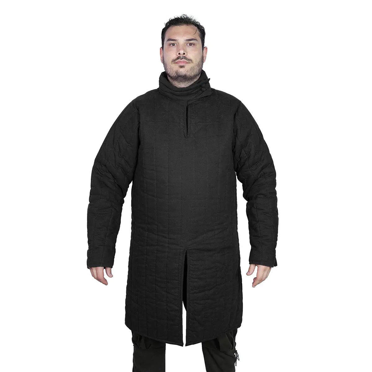 Gambesón medieval Tipo 8 — Acolchado triple - Negro - M