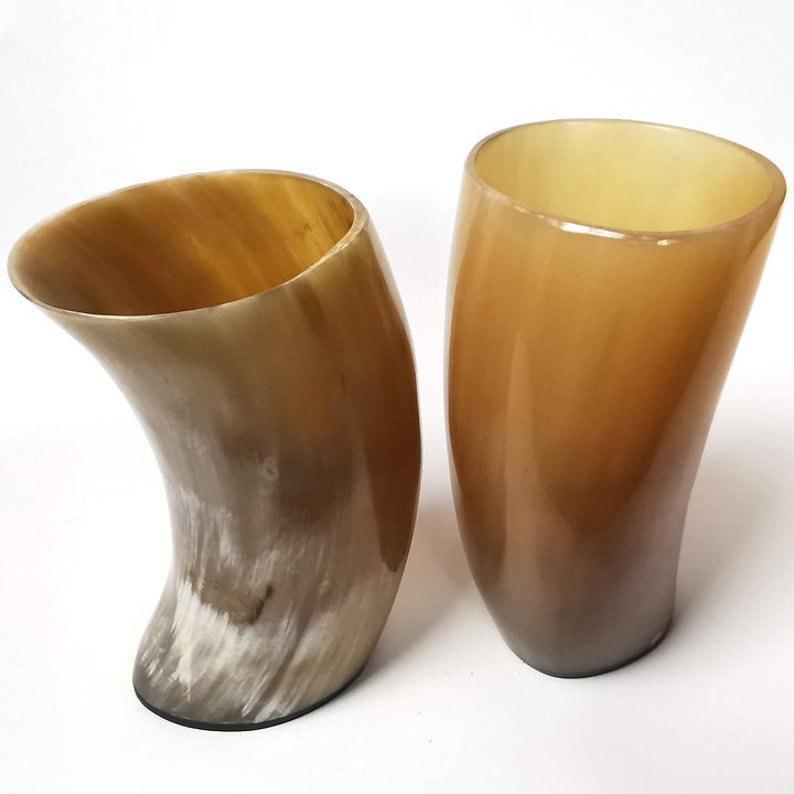 Set de vasos de cuerno de buey estilo vikingo — 250 ml y 150 ml - imagen 10