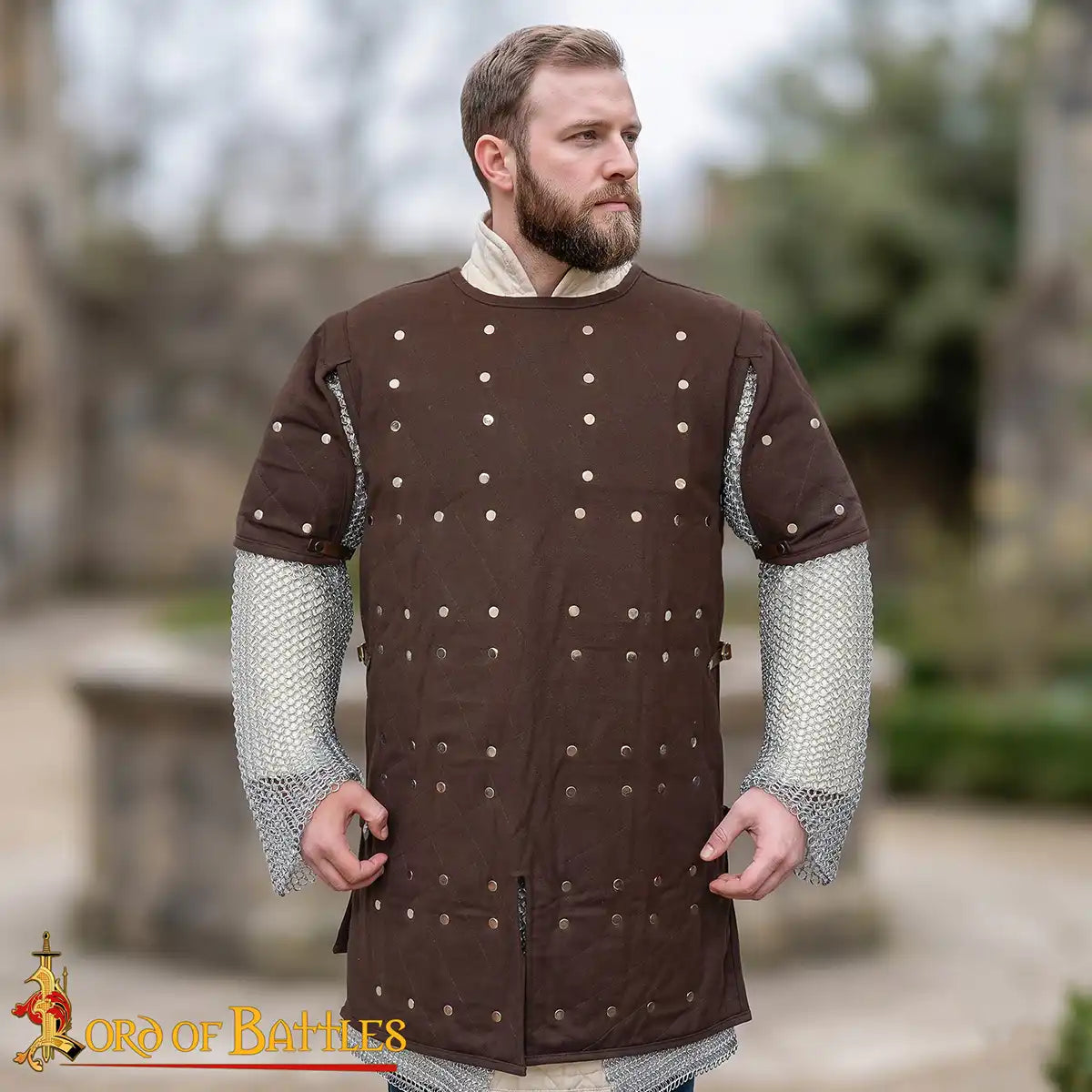 Brigantina medieval (siglos XIV–XVI) con placas de acero y cuerpo de algodón - imagen 8