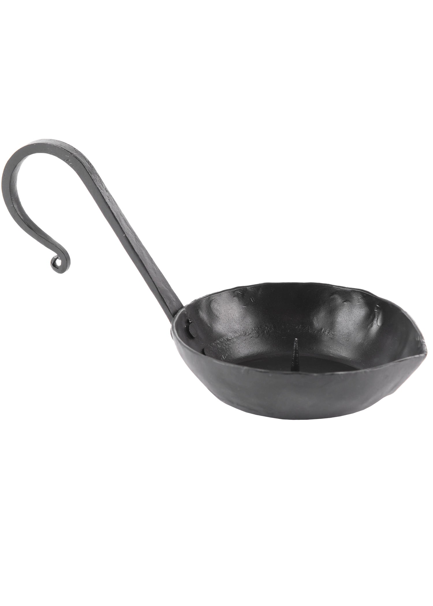 Imagen única de: Portavelas Con Mandril Y Mango, Forjado A Mano, Pequeño