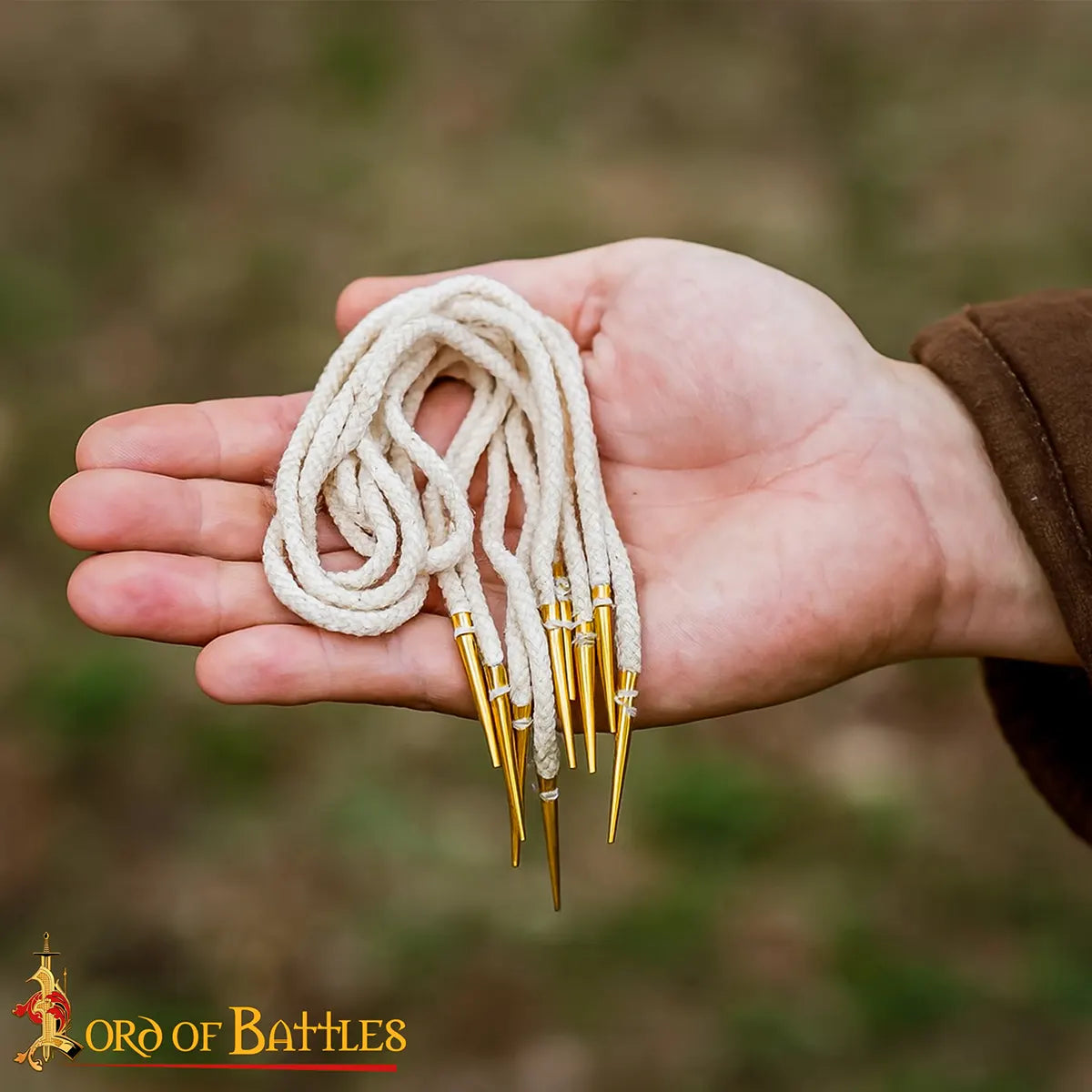 Cordones medievales de algodón con terminales de latón (set de 5) - imagen 17