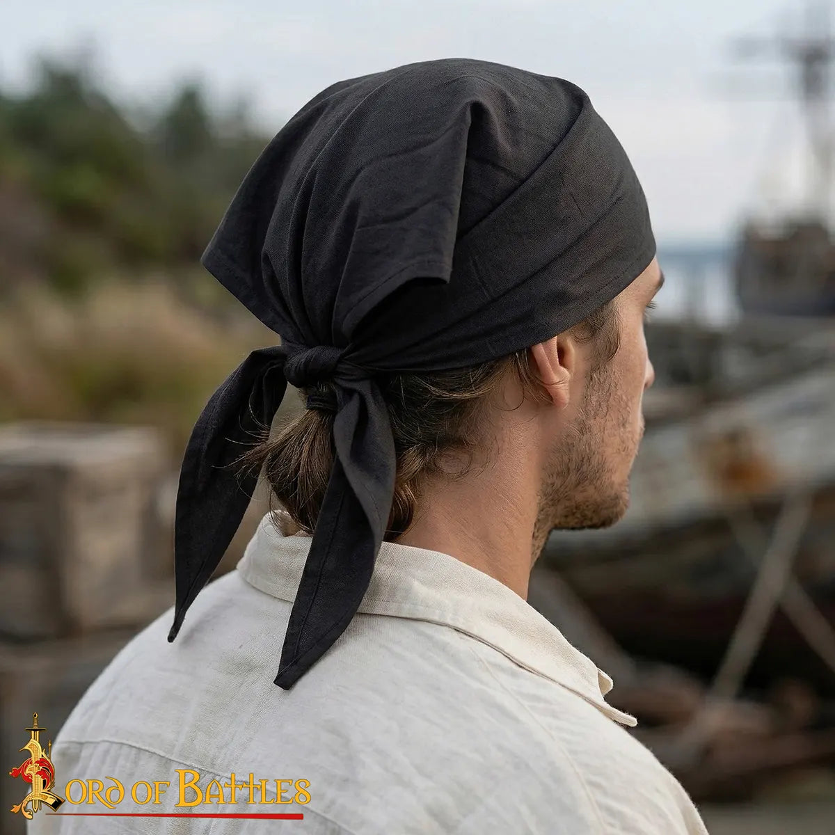 Pañuelo pirata de algodón ligero hecho a mano - imagen 11