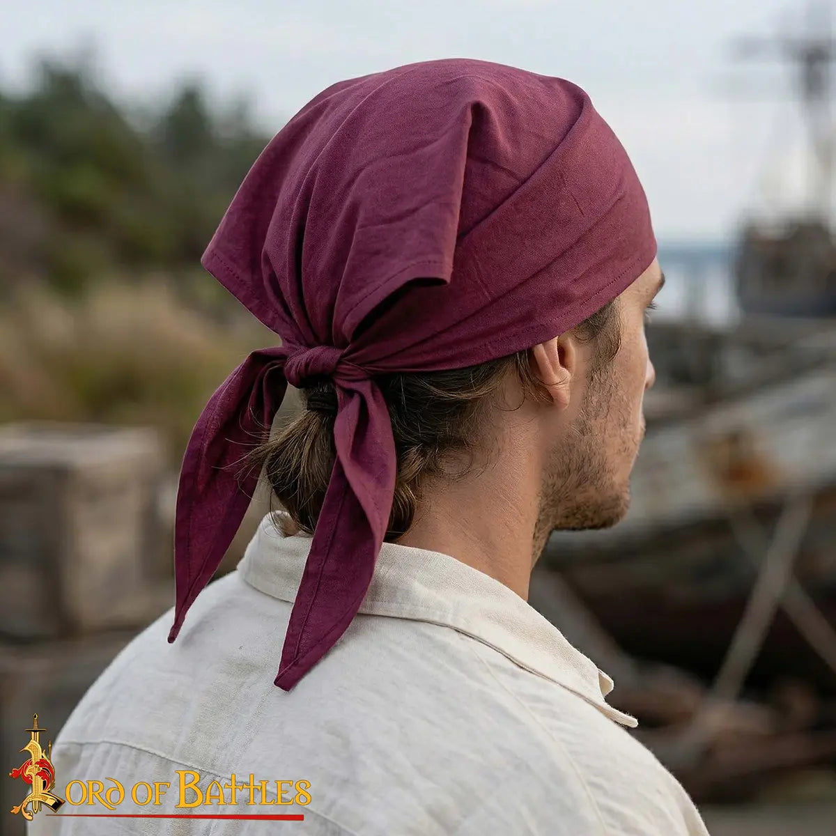 Pañuelo pirata de algodón ligero hecho a mano - imagen 14