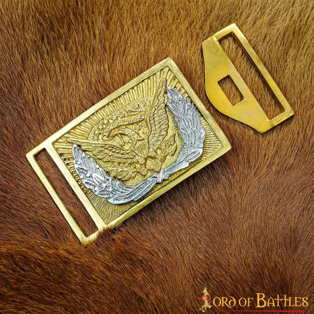 Imagen única de: Hebilla de Cinturón de Latón Puro de Oficial de la Unión de la Guerra Civil Americana