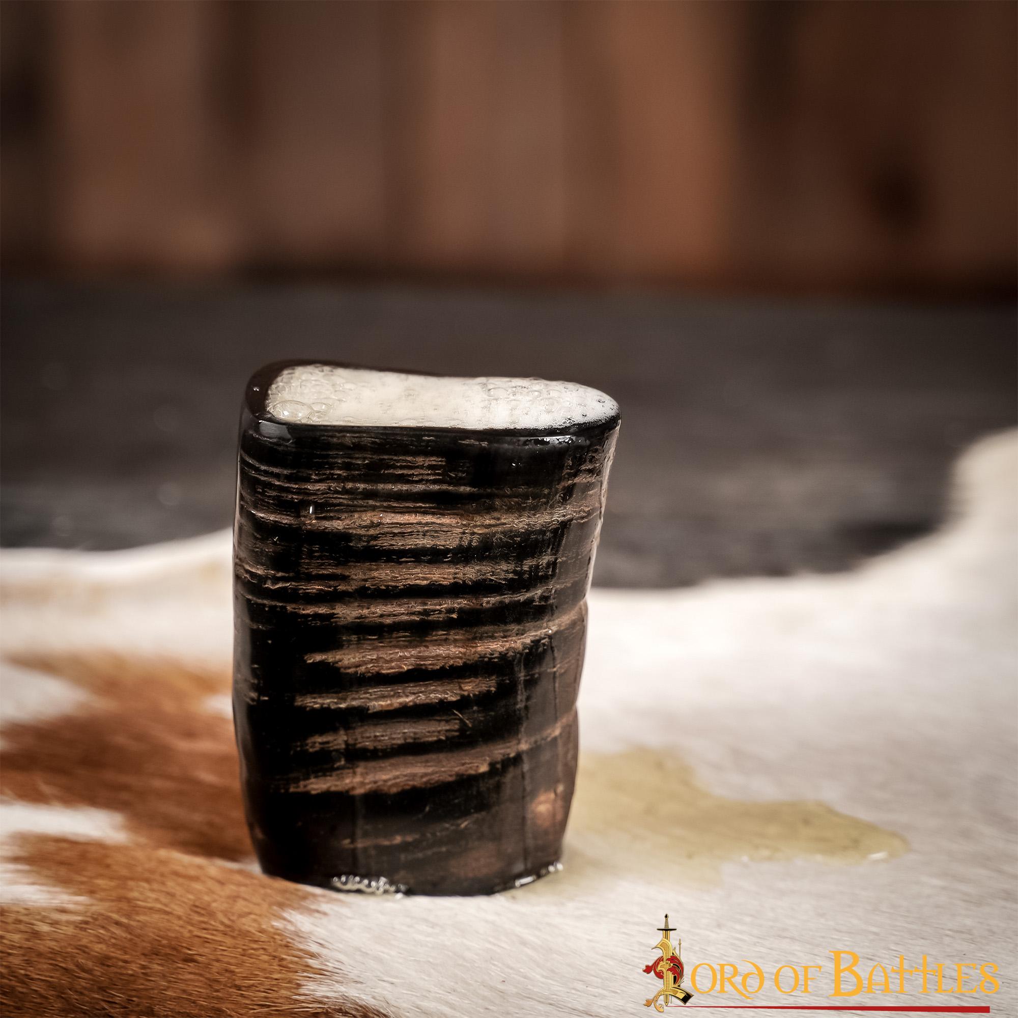 Vasos de cuerno vikingo - Set de 2, cuerno de búfalo - imagen 9