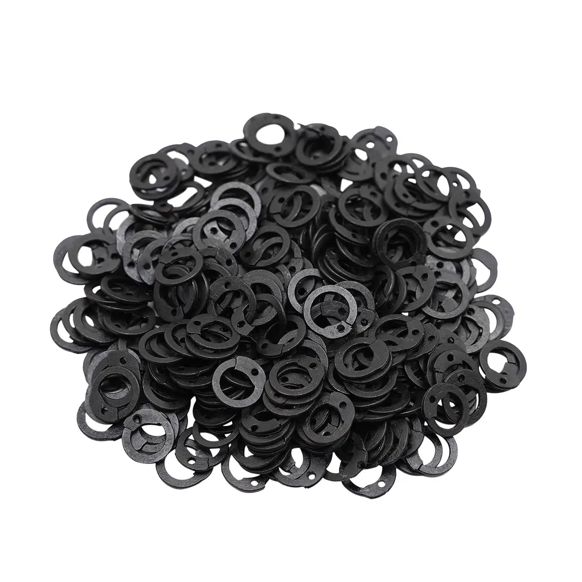 Anillas planas de acero 6 mm — 18 gauge, acabado ennegrecido — 1 kg - imagen 8