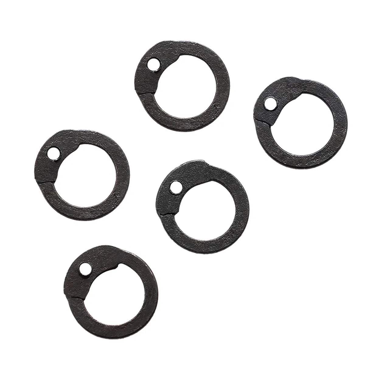 Anillas planas de acero 6 mm — 18 gauge, acabado ennegrecido — 1 kg - imagen 2