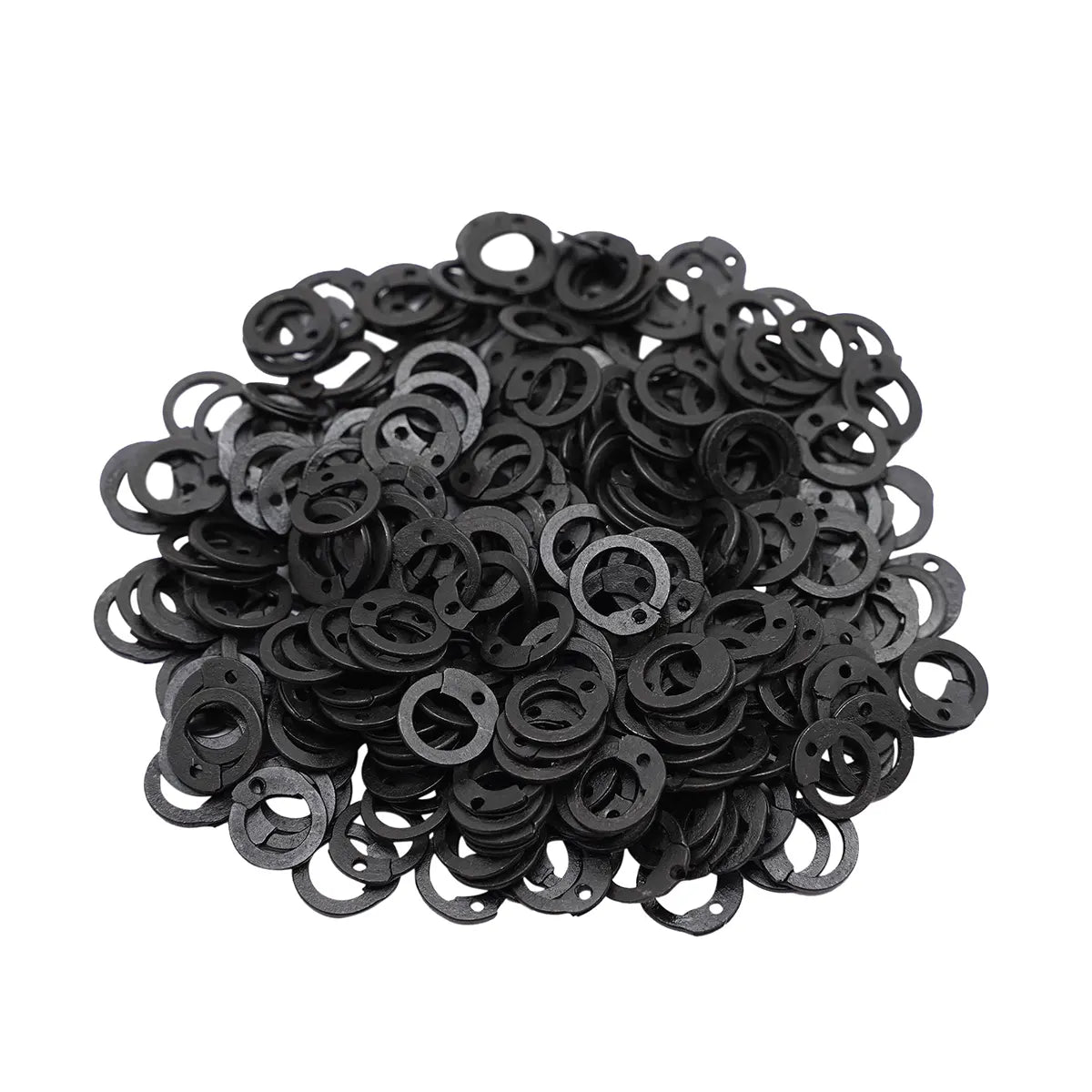 Anillas planas de acero 6 mm — 18 gauge, acabado ennegrecido — 1 kg