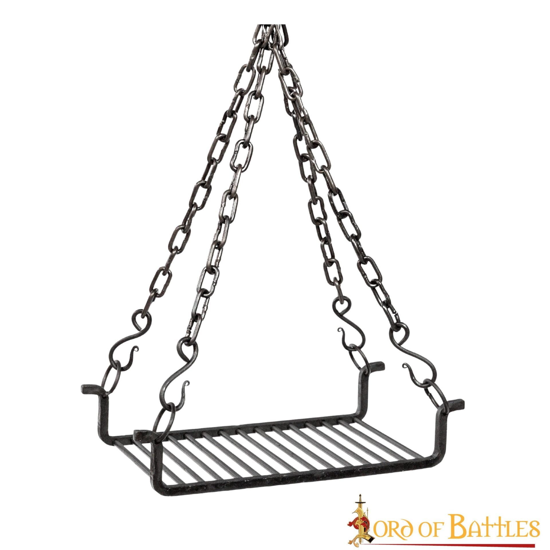 Parrilla de hierro forjada a mano 38 x 25 cm para camping