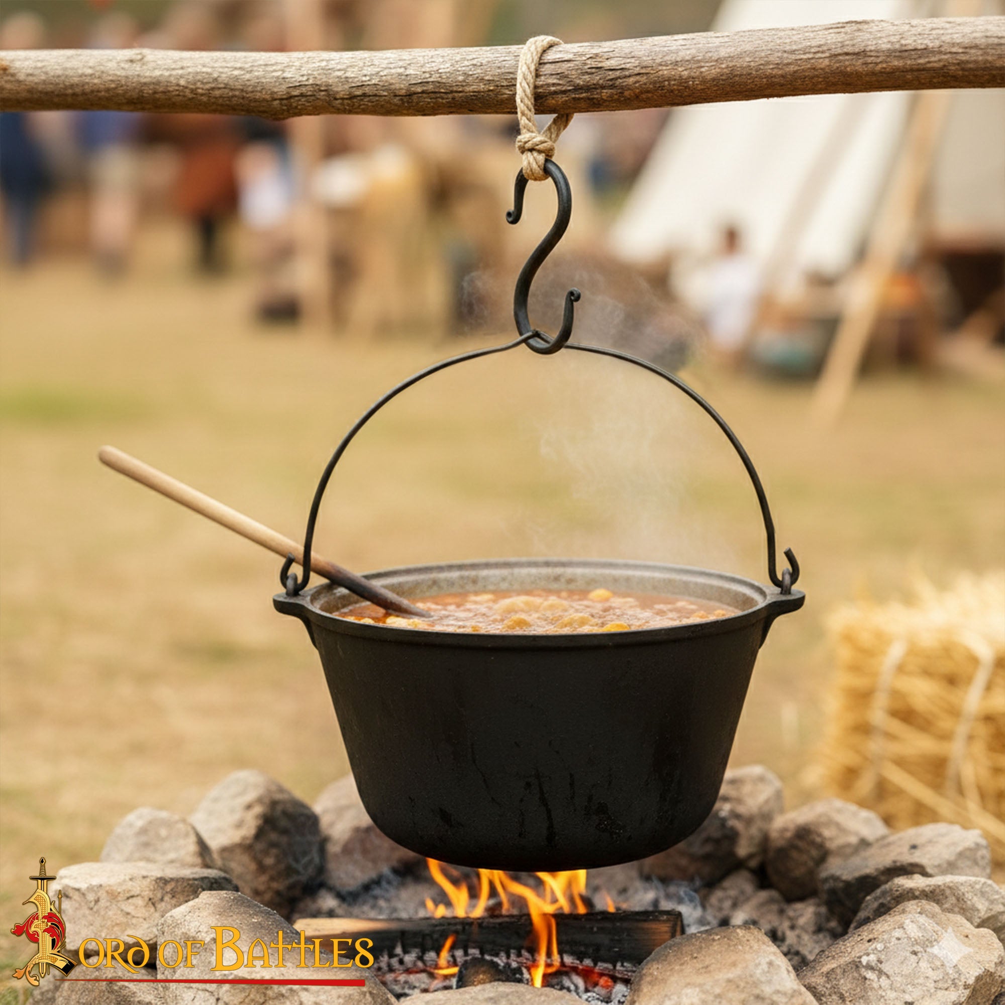 Conjunto de 5 ganchos en S forjados a mano de hierro para cocina y camping - imagen 6