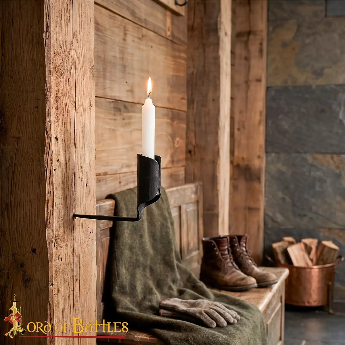 Imagen única de: Portavelas Dark Tower de hierro forjado a mano
