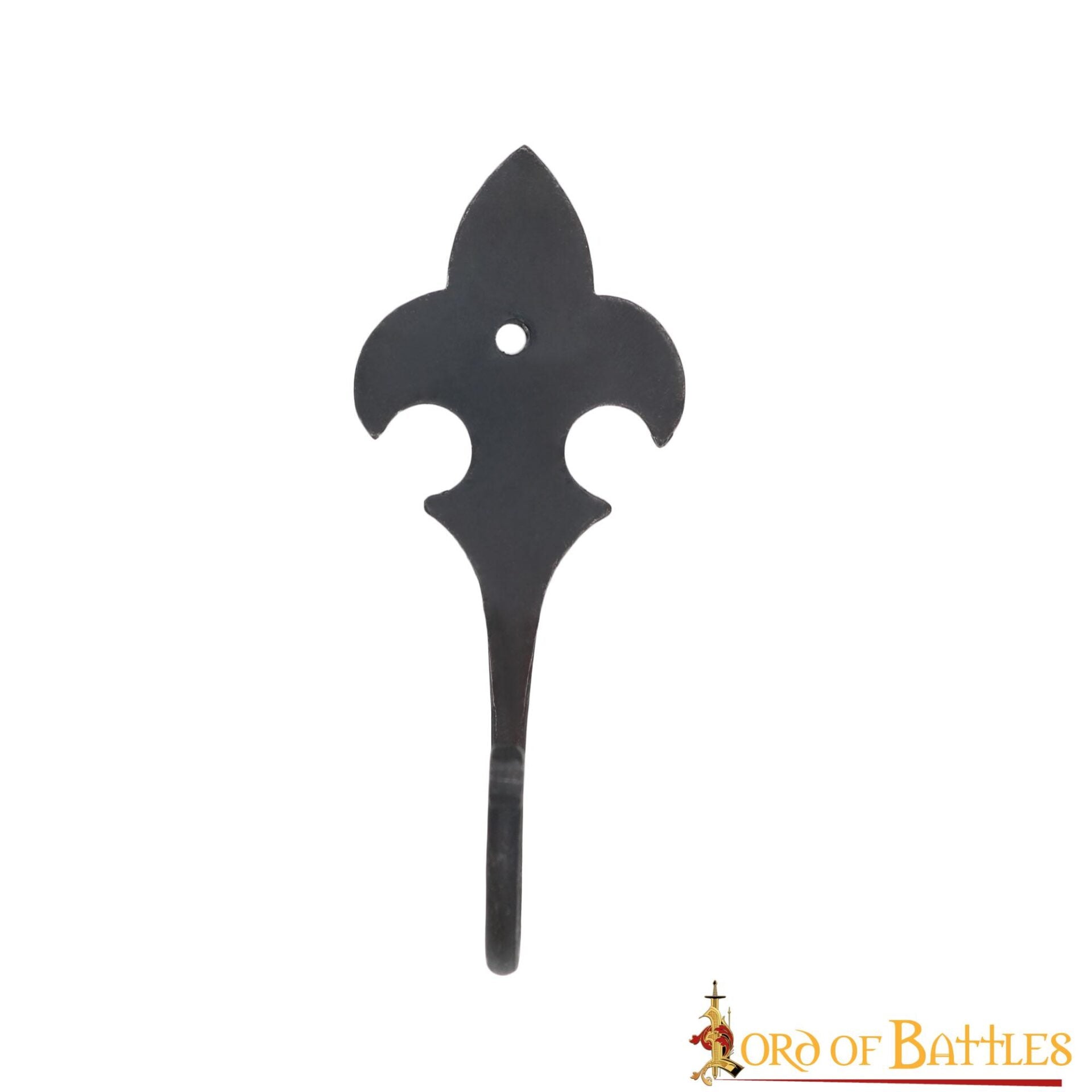 Gancho de pared Fleur de Lis forjado a mano - estilo vintage - imagen 3