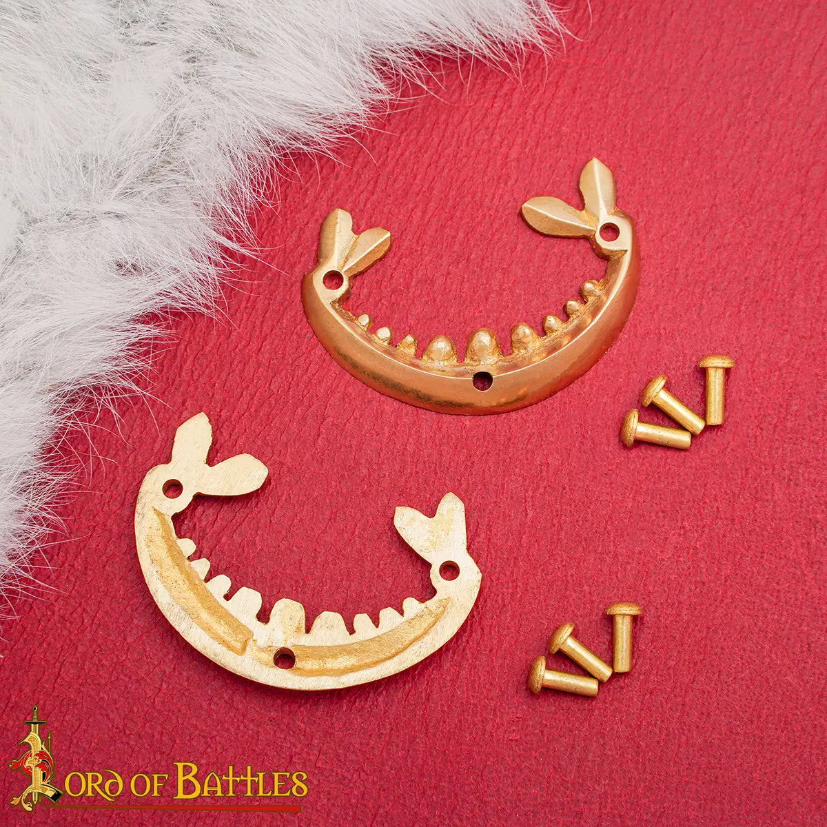 Imagen única de: Pasadores para cinturón medieval de latón macizo (set de 2)